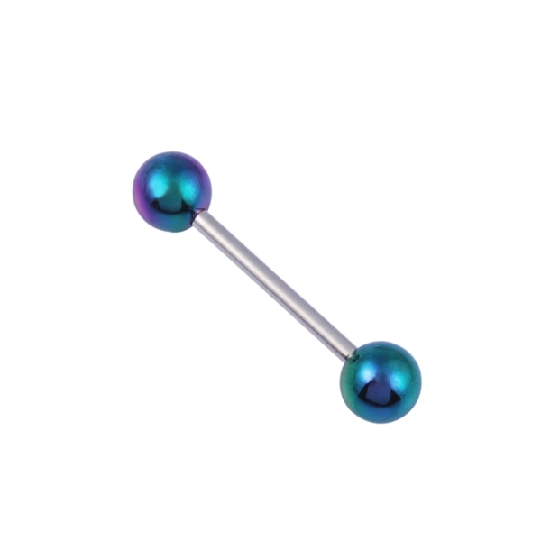 Činka má na koncoch dve loptičky šperky-ako-oceľová tyč-piercing-činka
