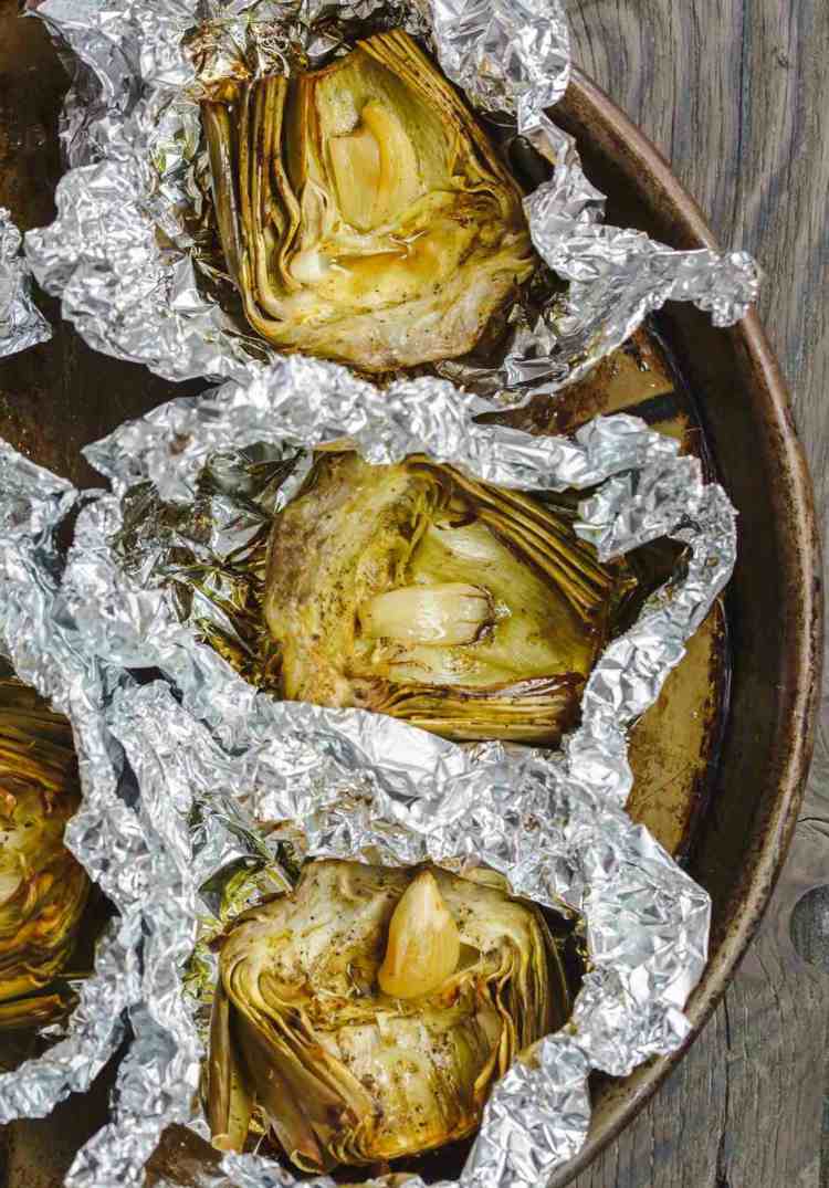 príprava artičokov recepty taliansky pečený cesnakový kôpor