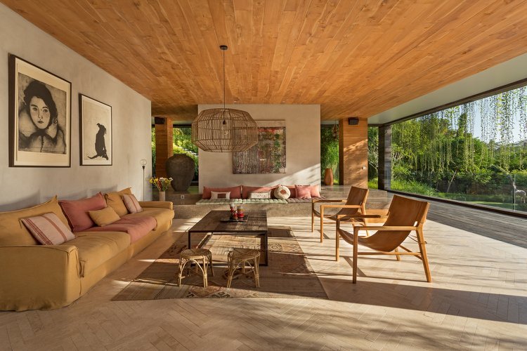 dizajn obývačky v ázijskom štýle