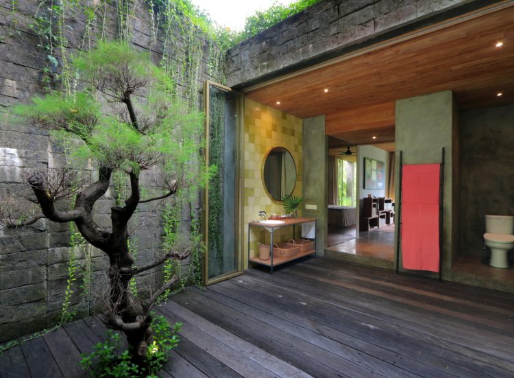 dvorný strom v ázijskom štýle života