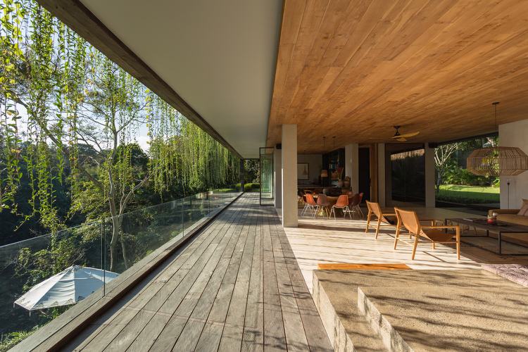 ázijský štýl bývania svah obytná časť rekreačného domu