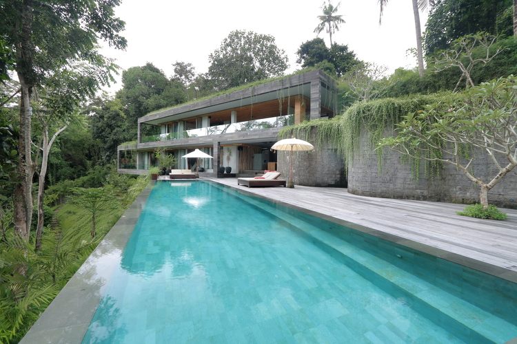 ázijský štýl bývania fasáda domu fasádna oporná stena