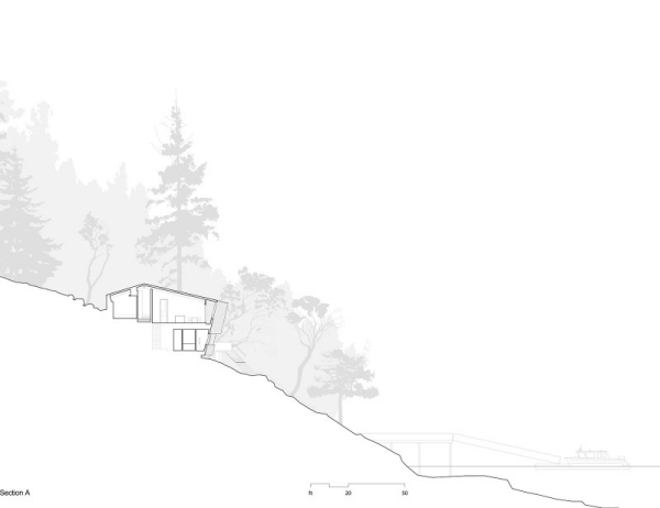 moderný prázdninový dom gambier ostrovy hau am svah plán