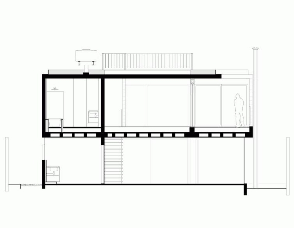 Bočný pohľad v reze