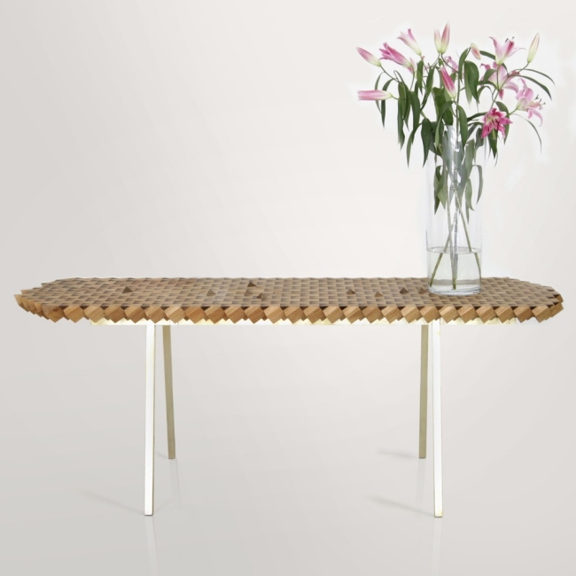 atlas dubový jedálenský stôl zásadný obchod mosadzný rám