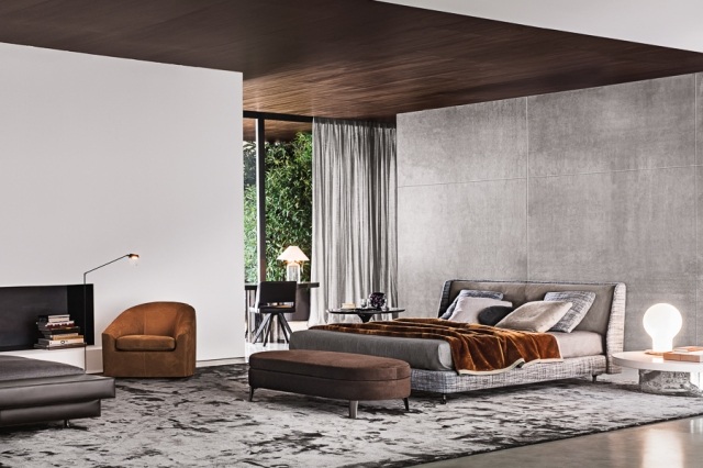 Hnedé nápady do spálne bytový textil prehozový koberec hlboká hromada