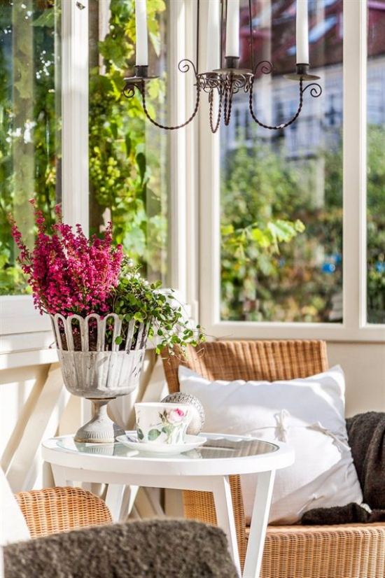 Dekorácia dekor veranda kvety