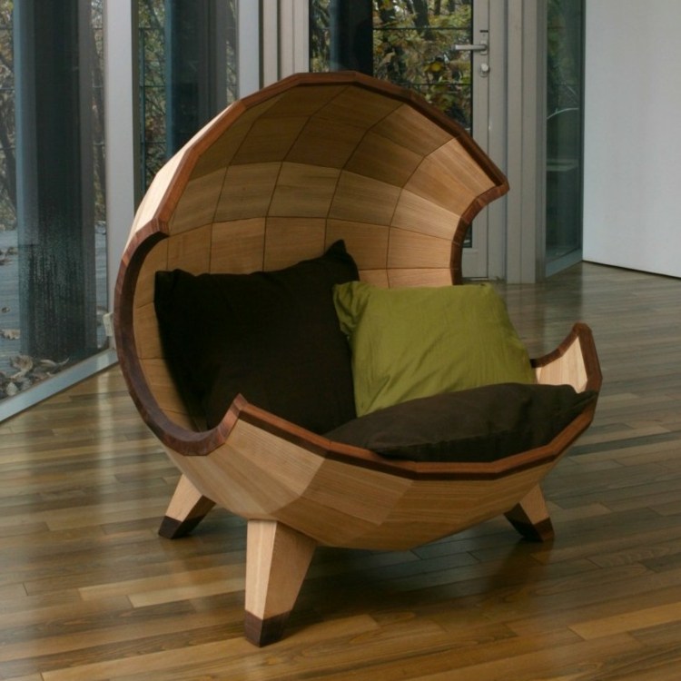 svetlý drevený dizajn akcent tmavá stolička stolička nápad