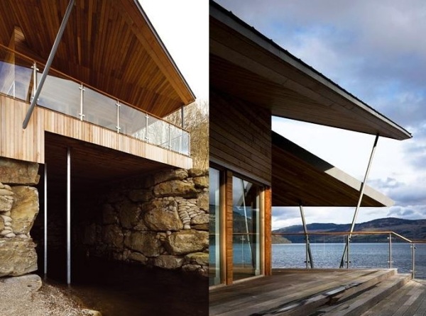 Lode s modernou architektúrou strechy Stavba strechy dizajn moderná architektúra lodenica