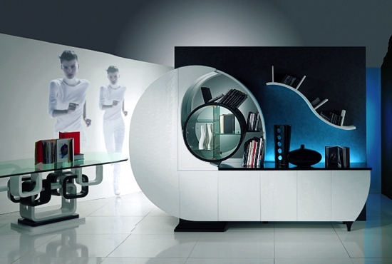 futuristické návrhy domácich dekorácií z bieleho dreva od carpanelli