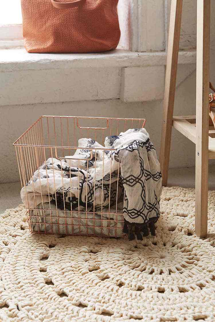 úložné koše-dekorácia-drôt-kov-meď-moderný-šik