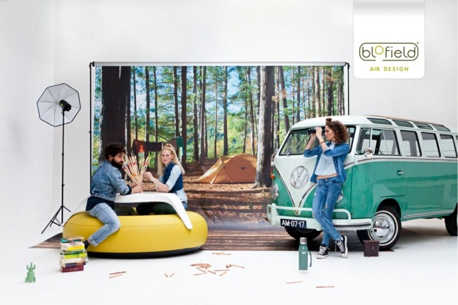 Dizajn nafukovacieho nábytku žltý dizajn nafukovacej sedačky