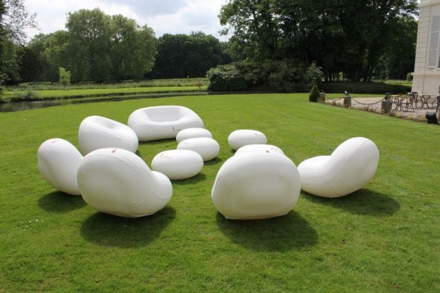 Nafukovací záhradný domček s dizajnom nábytku FUGU šetrný k životnému prostrediu salónik záhradného nábytku FUGU šetrný k životnému prostrediu