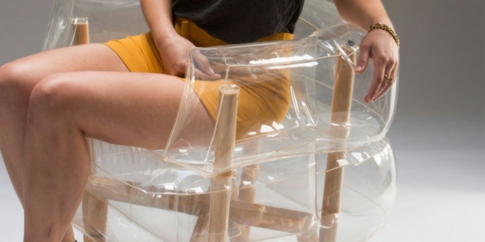 Nafukovacie kreslo s veľkým prevedením dizajnérskeho kresla