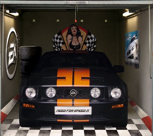 Nálepka garážová brána potrebuje rýchlosť rennauto