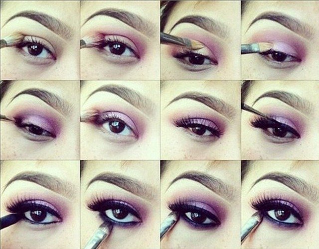 napodobnite maskaru na očné tiene kroky a vytvorte si vlastnú očnú linku