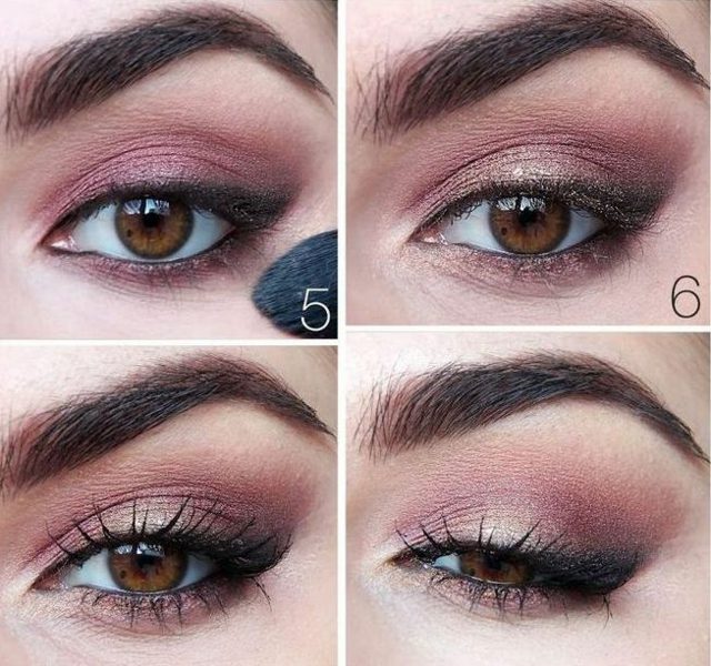 Dymové oči s jemnou ružovou očný mejkap návod stranícky mejkap napodobniť