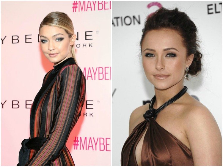 Špicaté tvary obočia pre príklad hviezd s okrúhlou tvárou