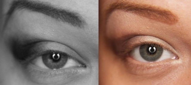 Mačacie oči líčenie očných tieňov horné viečko čierna očná linka ťah