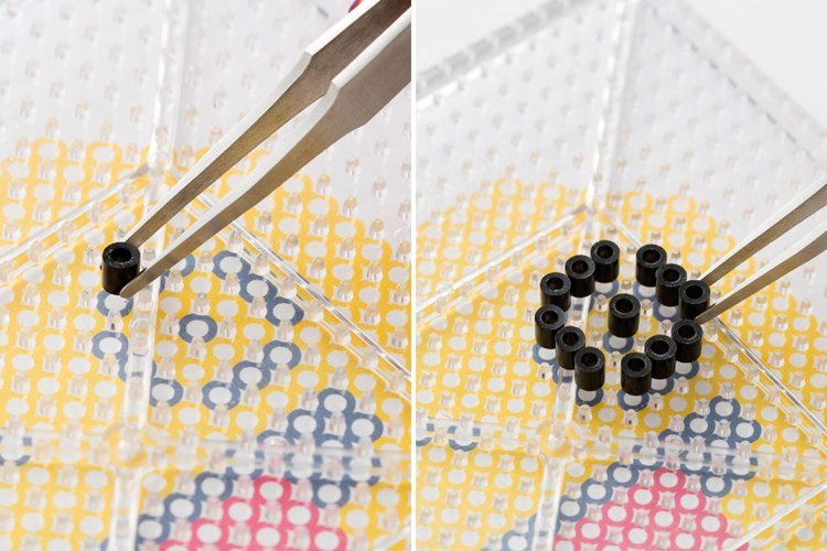 doštička na železo-perlička-drotár-čierna-korálka-pinzeta