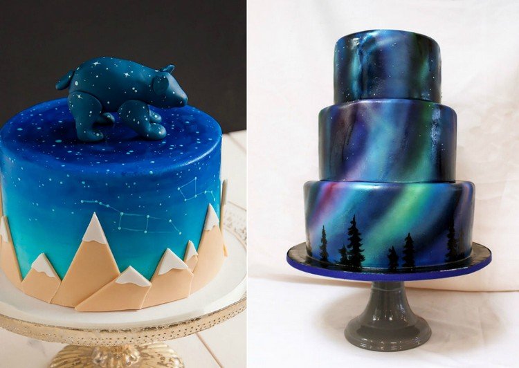 neobvyklé-dezerty-nápady-fondánový koláč-veľký-medveď-polárna žiara