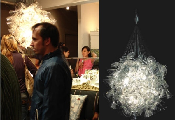 Lustrové moderné sklenené kokteilové poháre na martini Luster moderné sklenené kokteilové poháre martini Touch Design Studio Brooklyn