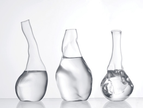 Dizajn domáceho tovaru hravý tvar transparentná karafa sada andreas trenker