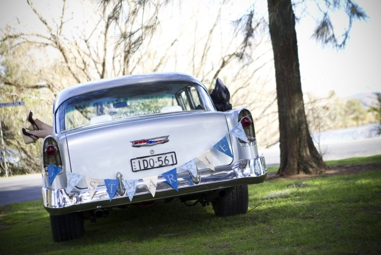 Látkový veniec s pekným titulkom - Práve sa oženil Automobilové šperky-svadobný veniec-papier-nápady-látka