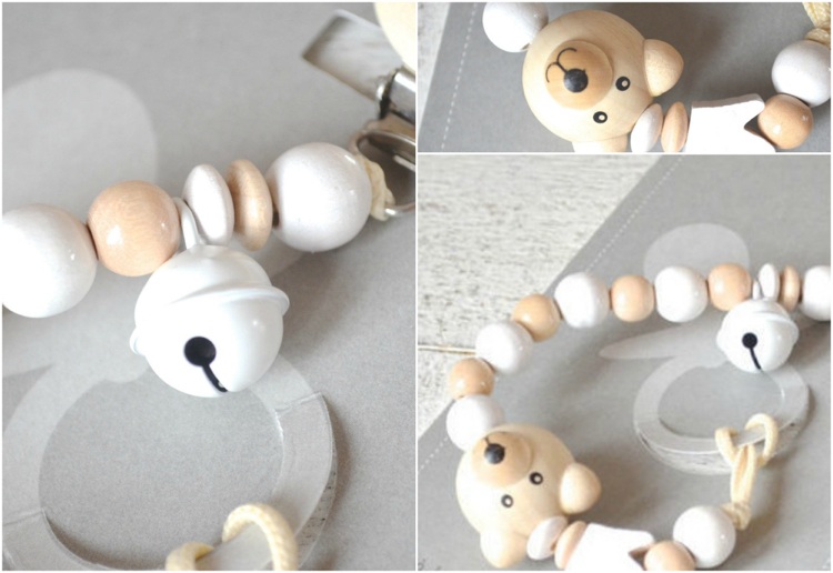 Cumlík-urob si-vyrob-biele-zvončeky-drevené-korálky