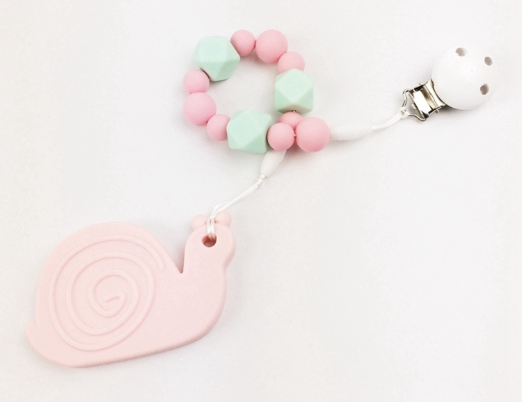 Cumlík-reťaz-urob si sám-silikón-slimák-ružová-mäta