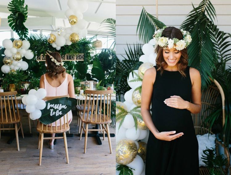 detská sprcha párty boho štýl náhlavná súprava veniec matka