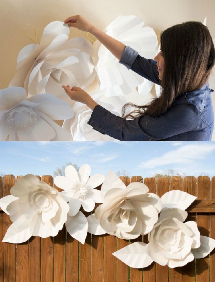 detská sprcha v štýle boho, vyrobte si papierové kvety sami