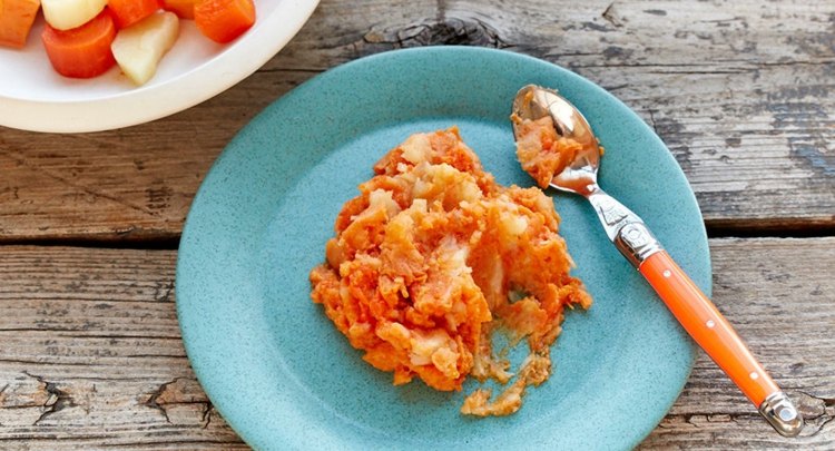 Detská kaša-recepty-koreňová zelenina-mrkva-sladké zemiaky-paštrnák-hrubé pyré