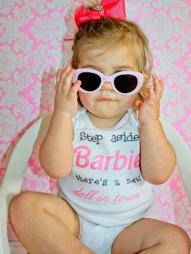 baby romper hovorí dievča pbarbie bábika vtip baby-romper-say-girl-doll