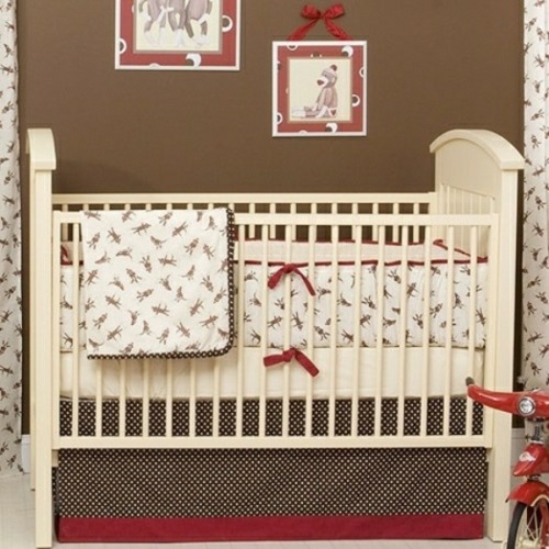 Nápady na dekoráciu detskej izby-hnedá stena