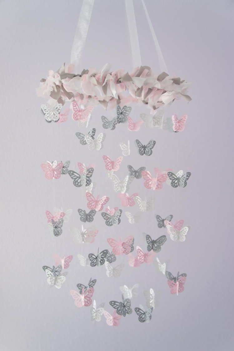 sivoružová škôlka detské mobilné motýle