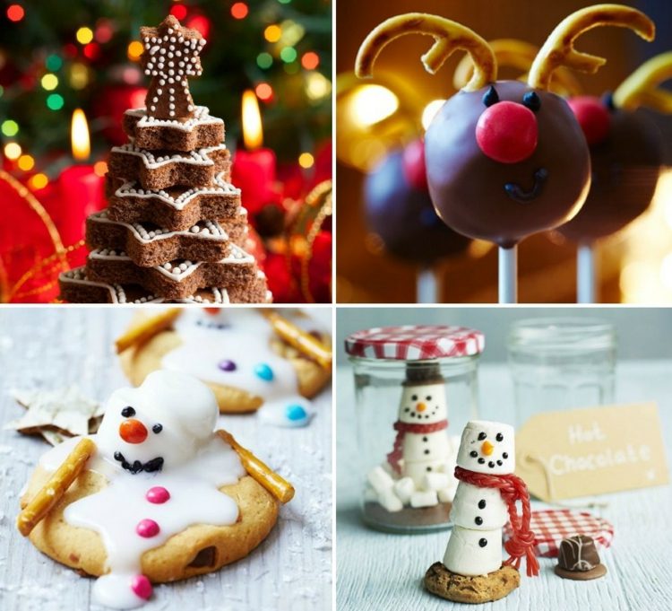 Pečenie na Vianoce - vtipné nápady pre deti i dospelých upiecť vianočné nápady-deti-koláčiky-torty-pops-marshmallow