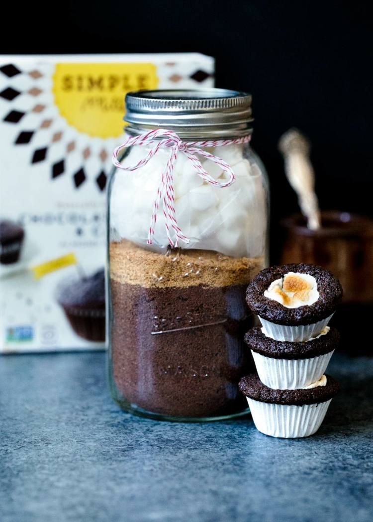 muffin-čokoláda-mason jar-marshmallow
