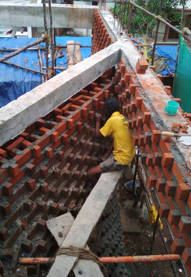 stavebná technológia rada pasca väzba muriva alebo muriva spoj so vzduchom v strede