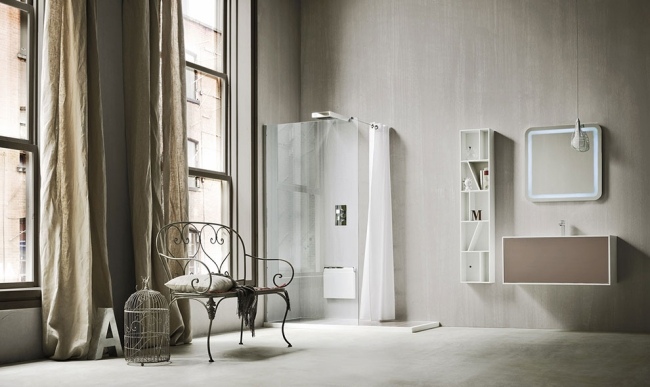 Nástenné zrkadlo do kúpeľne s integrovaným LED osvetlením-séria Giano-talianske dizajnové trendy