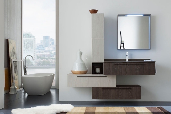 ecochic umývadlové skrinky ARCHEDA drevo ecochic ARCHEDA kúpeľňová skrinka drevo