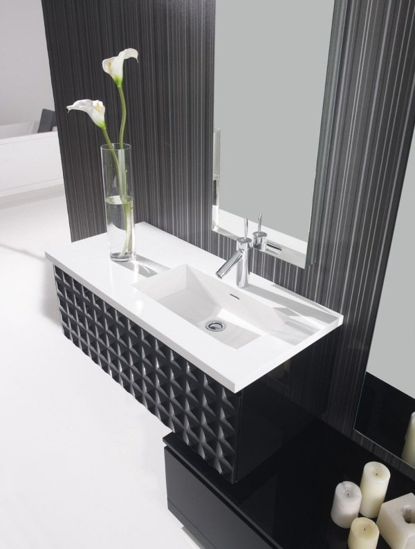 skrinka do umývadla nicani vysoký lesk čierna záves toaletný stolík nicani vysoký lesk čierny závesný