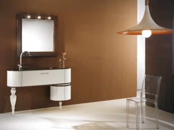 skrinka do umývadla klasická biela vysoký lesk Tarrini toaletný stolík klasický biely vysoký lesk Tarrini