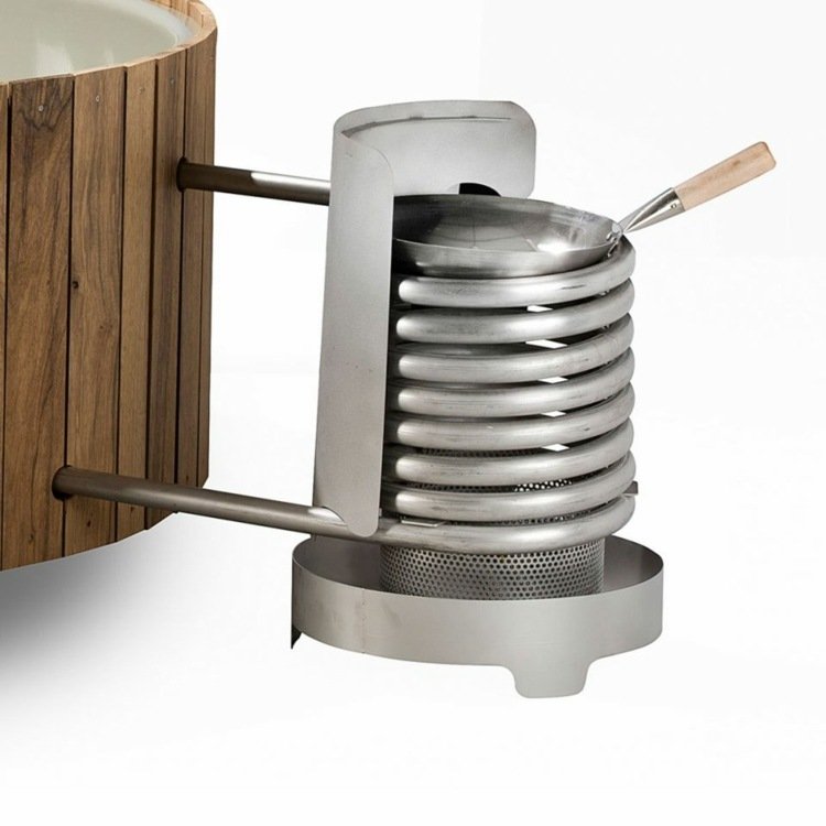 Drevená vírivka sporák-oheň-vykurovanie-voda