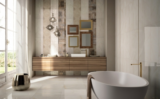 Stredoveké techniky gravírovania-olivovo-zelené-kúpeľňové dlaždice