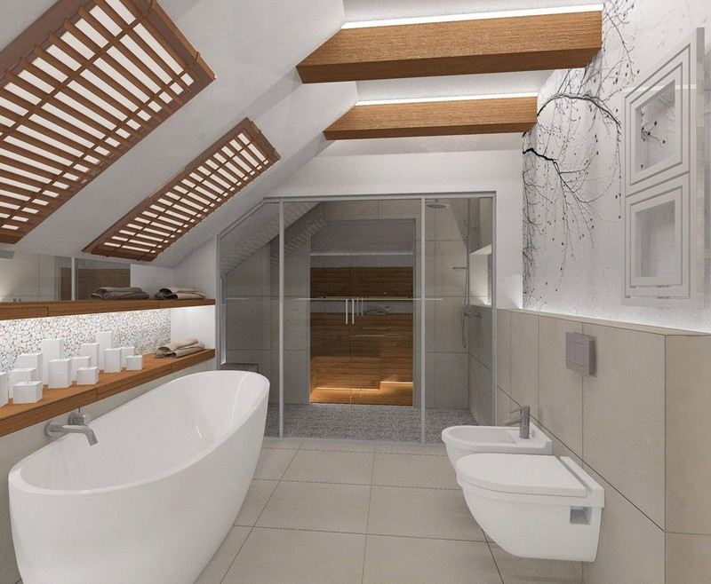 Kúpeľňové nápady-malé-kúpeľne-moderné-Dachschraege-pogotowieprojektowe-pl
