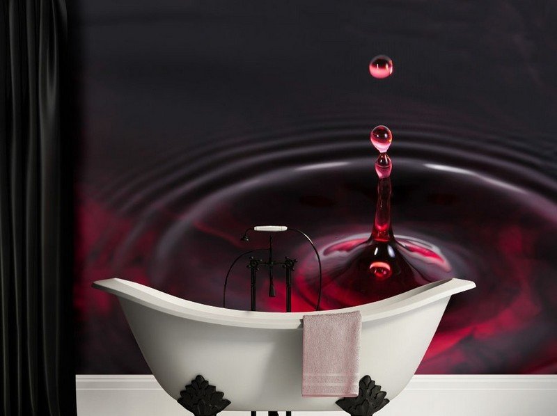 Kúpeľňové nápady-malé-kúpeľne-foto-tapety-kvapky vody