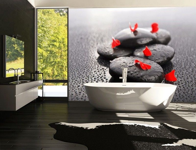 Kúpeľňové nápady-malé-kúpeľne-moderný-dizajn-kamene