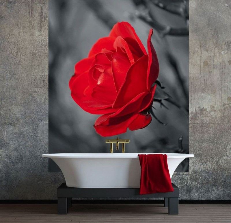 Kúpeľňové nápady-malé kúpeľne-ružová vaňa