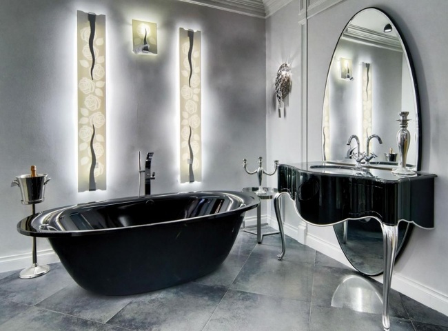 Kúpeľňa Klasický nábytok Gamadecor klavírny čierny lakḱ Kúpelňový nábytok Gamadecor classic piano black lacḱ